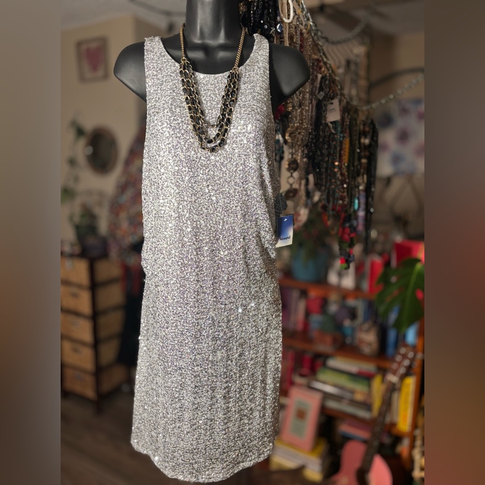 New Year’s Eve Silver Sequin Sleeveless Dress • NWT ✨ Luxury Sparkle • S-L Women